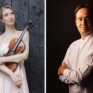 il violino solista Giulia Rimonda con il maestro Giulio Marazia